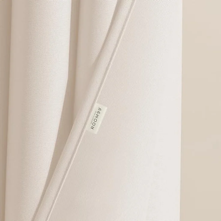 ROOM99 Vorhang mit Silberen Ösen Aura 140x240 cm Breite x Höhe Schiebegardinen Deko Modern Curtain Gardine Wohnzimmer Schlafzimmer Helle Creme, 1 Stück – Bild 6