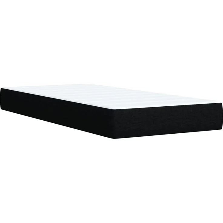 vidaXL Boxspringbett mit Matratze Schwarz 100x200 cm Stoff 3287362 – Bild 9