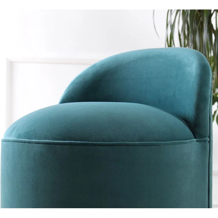 Hanah Home 'Dover - Petrol Green' Pouffe, Petrolgrün, 45 x 50 x 45 cm – Bild 4