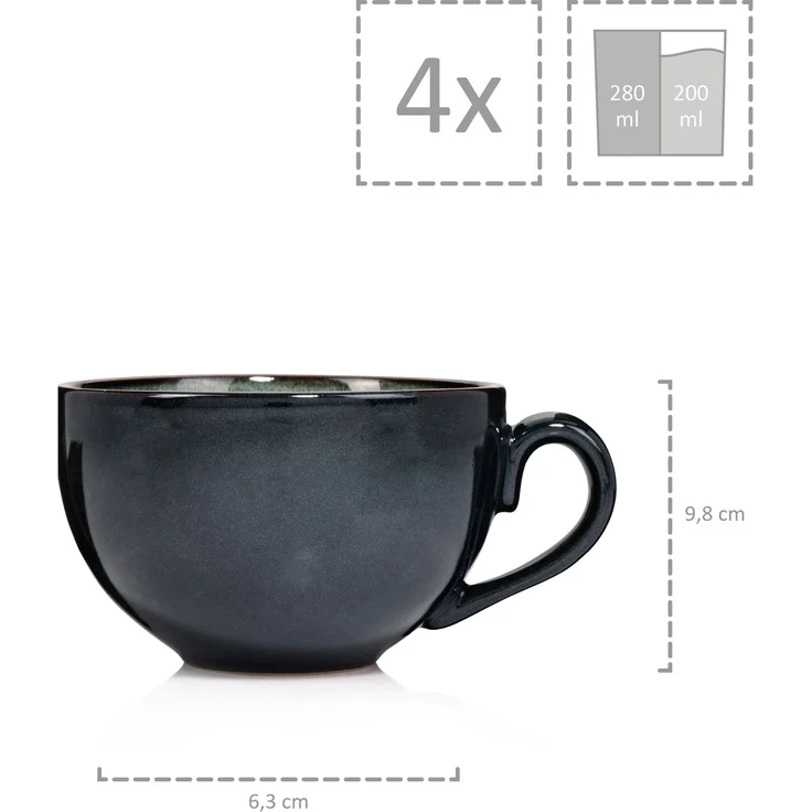 SÄNGER Kaffeetassen Set Kopenhagen 8 teilig – Bild 8
