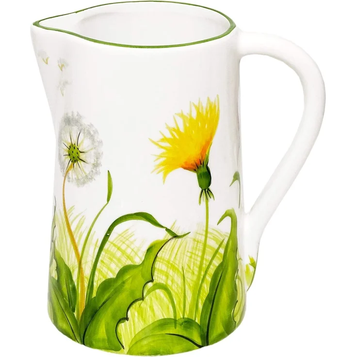 Lashuma Wasserkrug Pusteblume, (1-tlg, 19 cm (1,5 l), italienischer Krug Keramik handgemacht