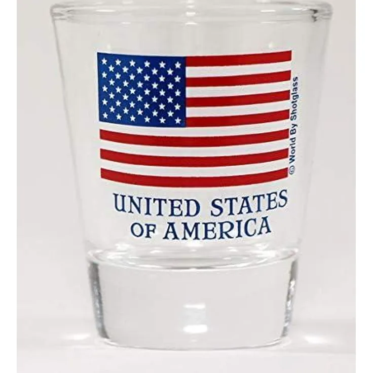 USA Flag Shot Glass by World By Shotglass
