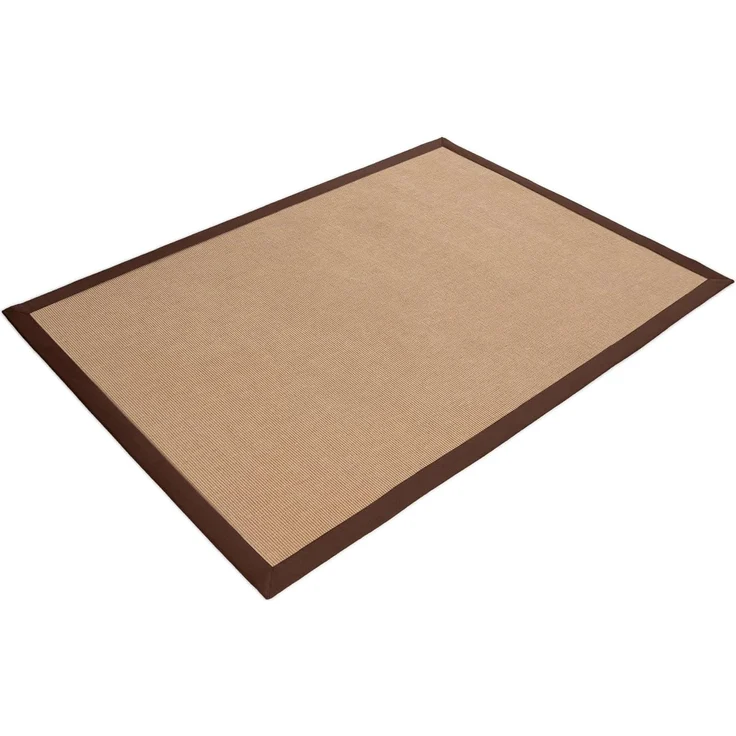 carpetfine Sisalteppich Sisal, rechteckig, Höhe: 5 mm, mit farbiger Bordüre, Anti Rutsch Rückseite – Bild 5