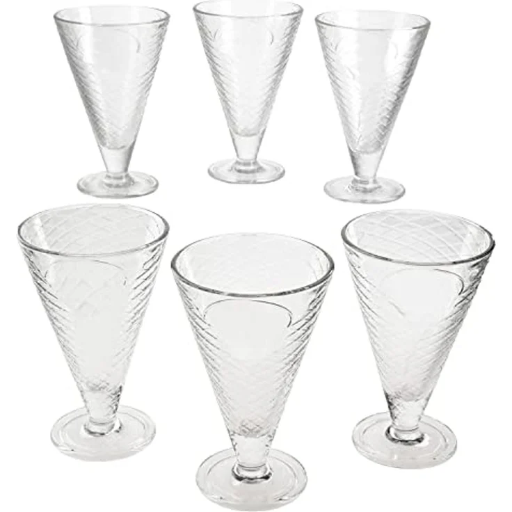 MamboCat Eisschale 6er Set COPA HELADO Eisbecher 340ml auf Fuß Glas - 31705, Glas – Bild 2