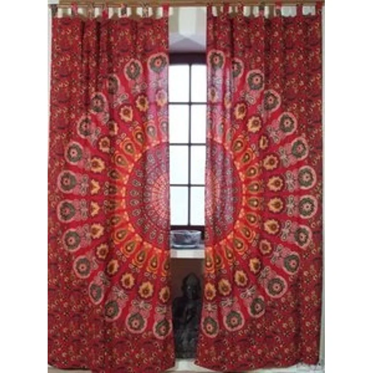 Guru-Shop Vorhang Boho Vorhänge, Gardine (1 Paar) mit Schlaufen,.. – Bild 6