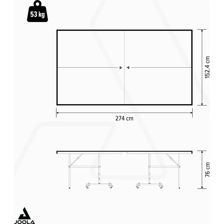 JOOLA Tischtennisplatte Inside 13 Indoor Tischtennistisch klappbares Untergestell – Schneller Aufbau inklusive Netz, blau, 274 x 152,5 x 76 cm – Bild 7