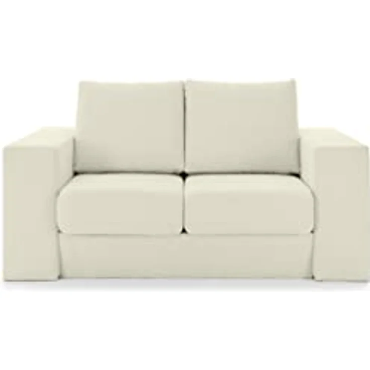 LOOKS by Wolfgang Joop Looks V-2 Designer Sofa mit Hockern und Regal, 2 Sitzer Couch, Funktionssofa, weiß, Sitzbreite 120 cm – Bild 2