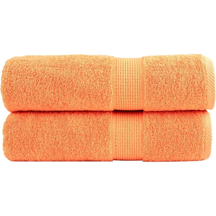 vidaXL Premium-Duschtücher SOLUND 2 Stk. Orange 70x140 cm 600 g/m² 137380 – Bild 1