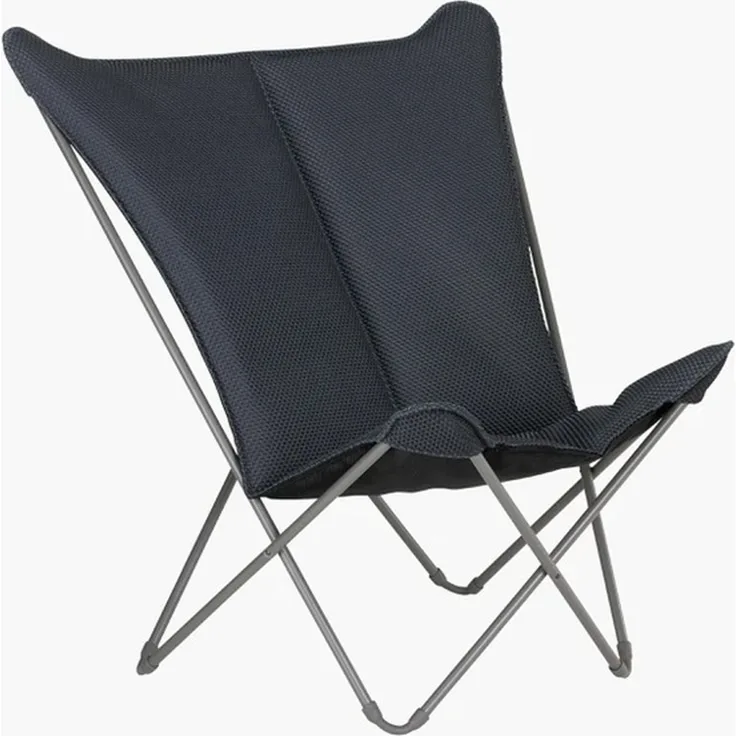 POP UP XL Gartenstuhl, BeComfort Bezug: Dark grey, Stahlrohrgestell: Titane