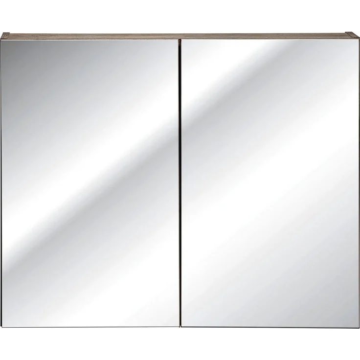 Spiegelschrank 80 cm mit LED-Beluchtung und 2 Türen PUEBLA-56 in Vintage Eiche – Bild 5