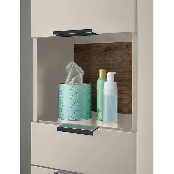 Hochschrank Djerba / Denver, Holzwerkstoff, Beige, Holzfarben, 38 x 195 x 32 cm – Bild 5