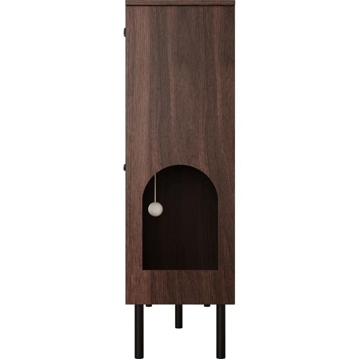 Merax Schmaler Schuhschrank mit 3 Klappen, mit Ablage für Tierspielzeug, Schuhregal, Schuhablage, Natural walnut – Bild 7