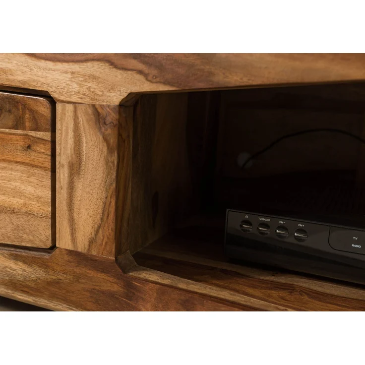 TV-Board Sheesham 160 x 43 x 33 braun lackiert ANCONA #112 – Bild 6