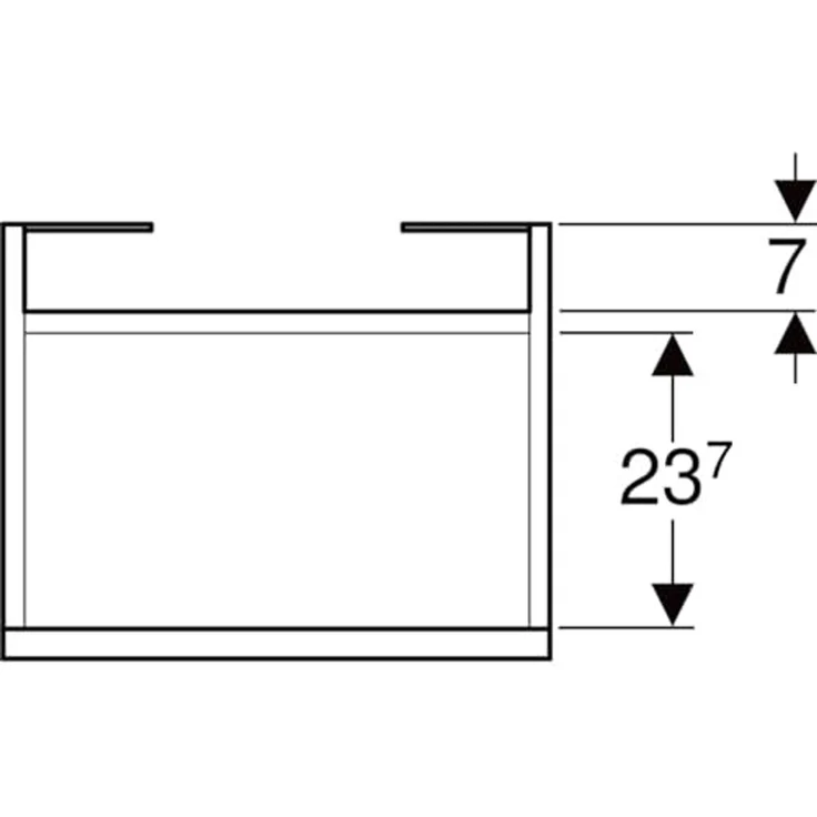 Geberit Renova Plan Unterschrank für Handwaschbecken, 1 Tür, 43,5 x 66 x 34,5 cm, 501903, Farbe: Lava / lackiert matt – Bild 2