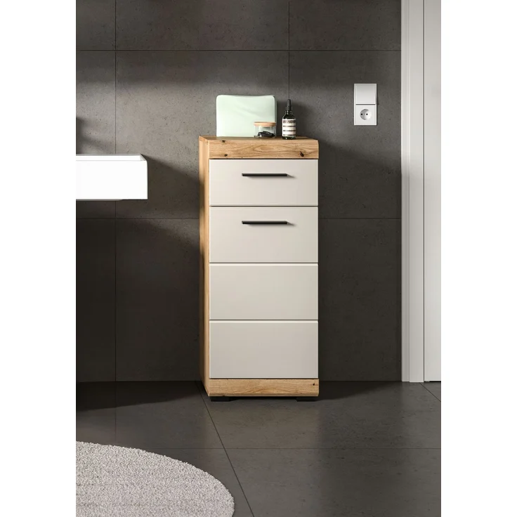 Standschrank B/H/T: 37x88x31 cm in Evoak Oak Nachbildung – Bild 6