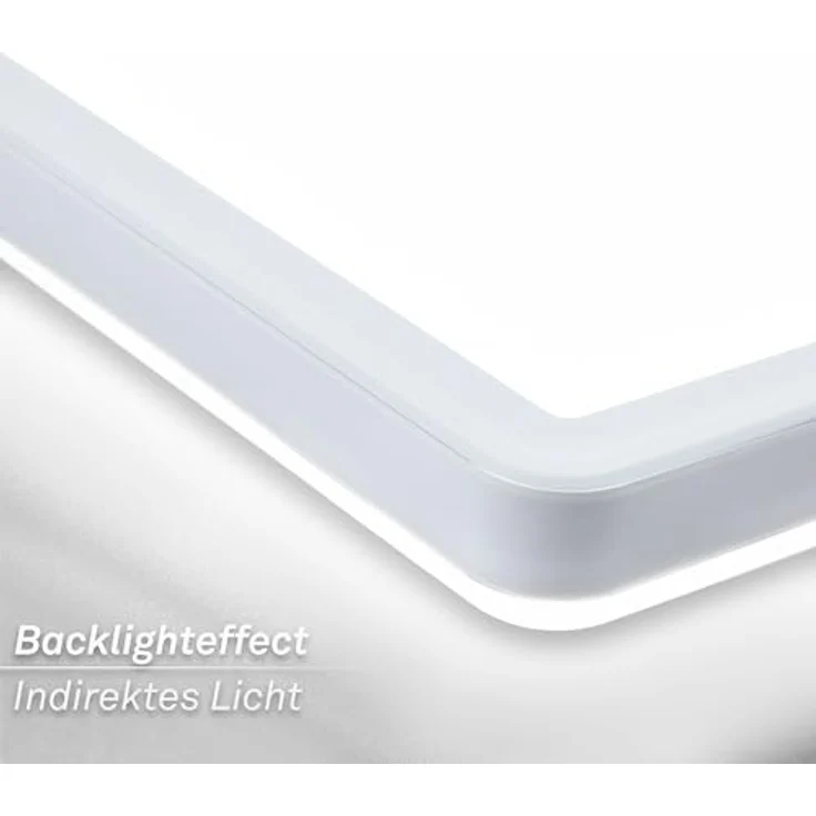 BRILONER - EEK A LED Panel Effizient mit 14W bei 3000lm, ca. 50.000h Licht, flach, CCT, indirektes Licht, LED Lampe, Deckenleuchte, Wohnzimmerlampe, Deckenlampe, Flurlampe, 42 x 42 x 3 cm, Weiß – Bild 8