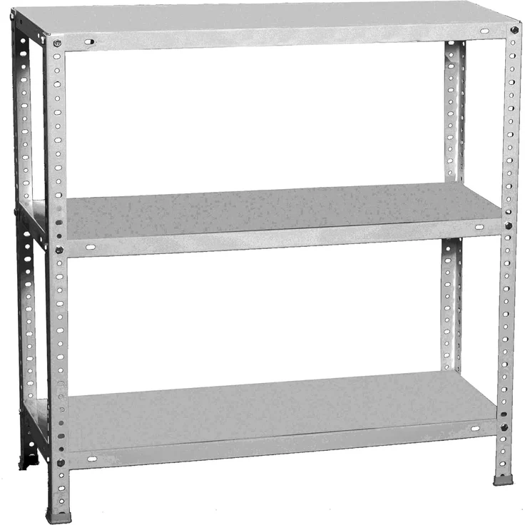 Simon Rack Metallregale, 1000 x 900 x 400 mm, 3 Metallböden, 100 kg Biegepunkt, Lagerregale, verzinkt, Komfort – Bild 1