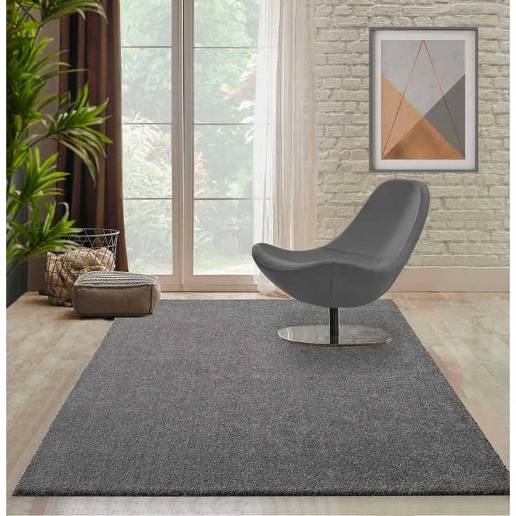 merinos Hochflor-Teppich Forest 340, rechteckig, Höhe: 25 mm, Shaggy, uni meliert, sehr dicht und weich, Wohnzimmer