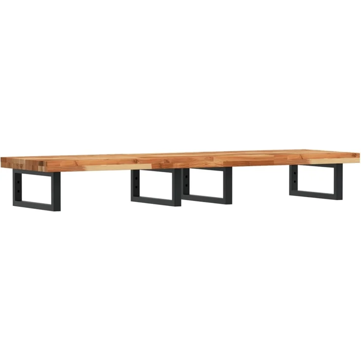 vidaXL Waschbeckenregal Wandmontage Stahl und Akazienholz 3302757 – Bild 2