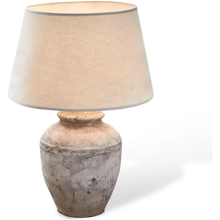 Mirabeau Tischleuchte Tischlampe Mosnay beige/antikgrau