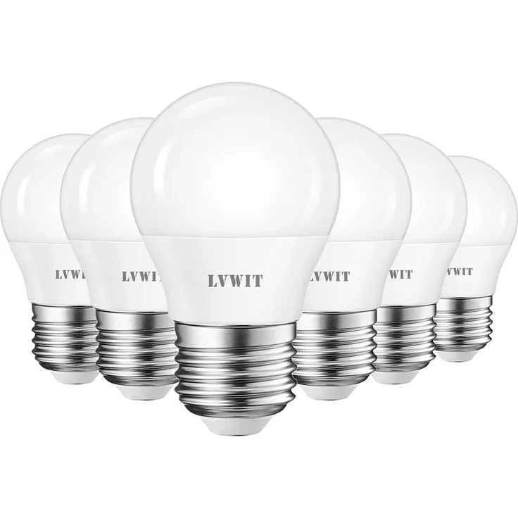 LVWIT E27 LED 6.5W ersetzt 60W Glühlampen, Warmweiß 2700K, G45 LED Leuchtmittel, 806lm, matt (6er Pack)