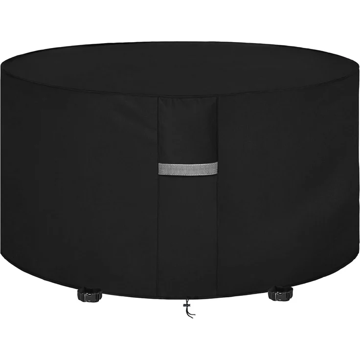 Dokon Gartenmöbel Abdeckung Wasserdicht Schwerlast 600D Oxford Gewebe Gartentisch Abdeckplane Winterfest Winddicht UV Beständiges Schutzhülle für Loungemöbel Möbelsets Sitzgruppe Rund (Ø190x80 cm)