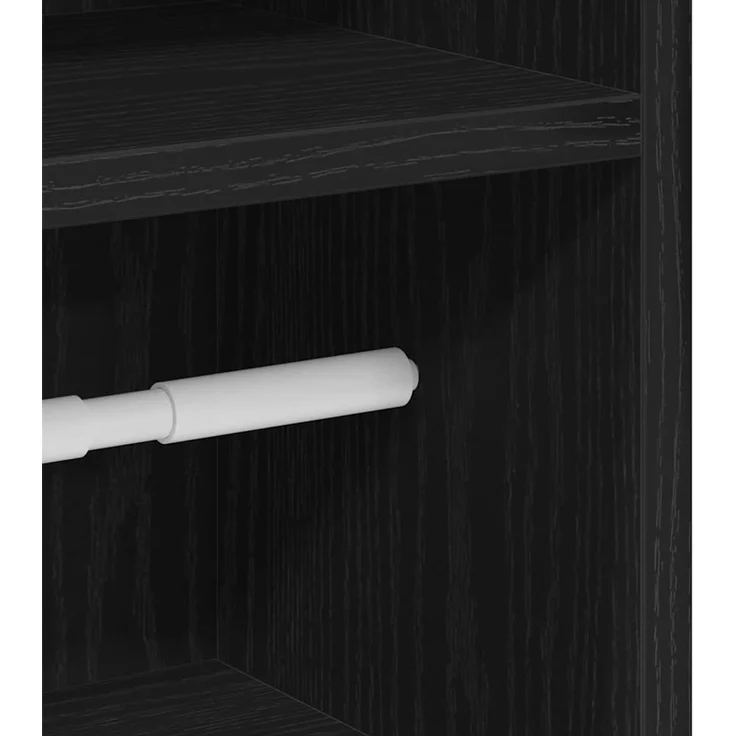 vidaXL Badezimmerschrank mit Rollenhalter Schwarz 20,5x22x90 cm 858498 – Bild 9