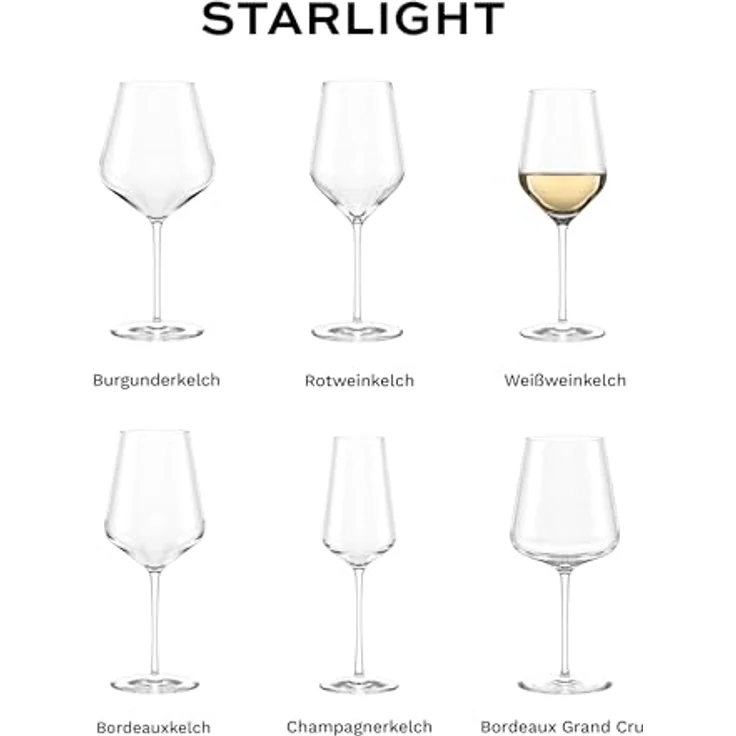 Stölzle Lausitz STARLIGHT Weißweinkelch 410 ml 6er Set – Bild 8