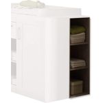 trendteam smart living Babyzimmer Regal Landi, 38 x 95 x 38 cm in Pinie Weiß Struktur, Absetzung Pinie Dunkel (Nb.) im Landhausstil