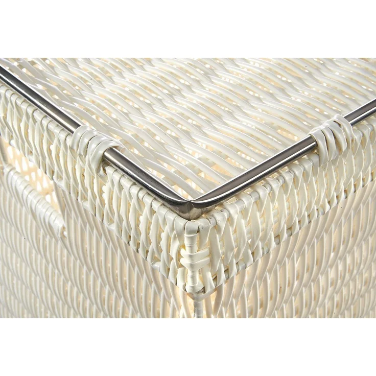 Kobolo Wäschekorb Wäschebehälter Korb mit Deckel aus Kunststoff - weiß (mit Deckel) – Bild 3