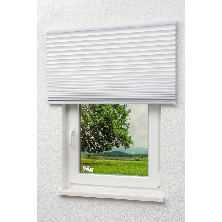 Lysel Outlet - Plissee Thermo freihängend Reinweiß - Plissee in der Größe (Bx H) 140cm * 160cm – Bild 4