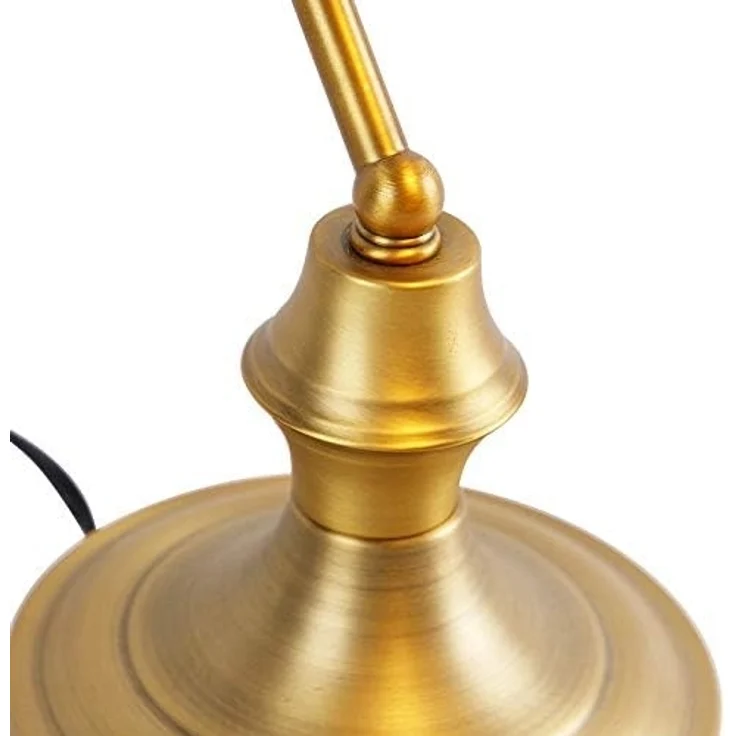 Qazqa Tischleuchte Banker, ohne Leuchtmittel, E27, Gelb, Klassisch / Antik, Glas, 1-flammig – Bild 5