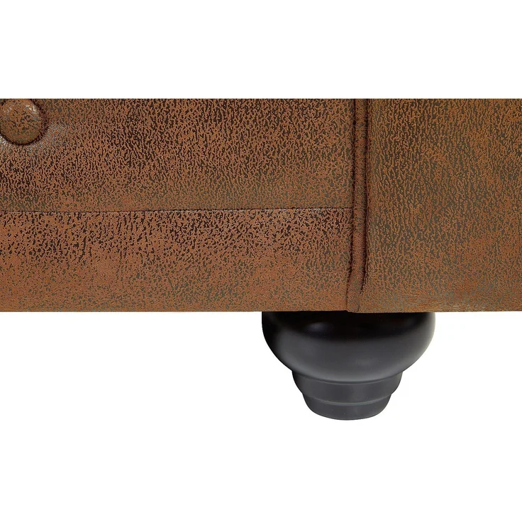 Vente-unique - CHESTERFIELD - Sessel mit gerader Rückenlehne - Holz, Platte - Holz - Braun - 82 x 78 x 72 cm – Bild 5