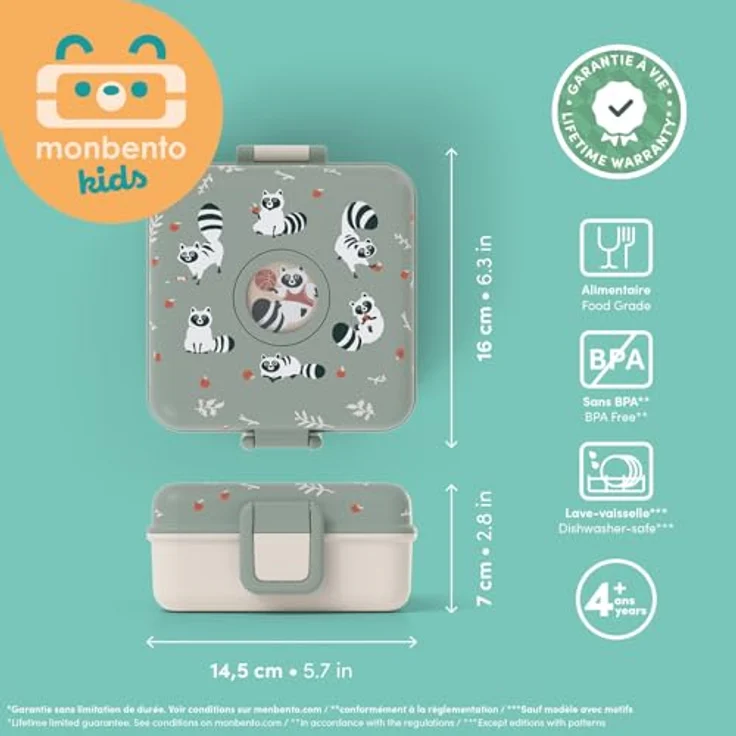 PEUGEOT Lunchbox RACCOON LBH 15x15x7 cm türkis – Bild 6