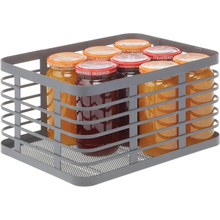 mDesign Allzweckkorb Aufbewahrung Drahtkorb Organizer 6er-Set Metall Grau – Bild 6