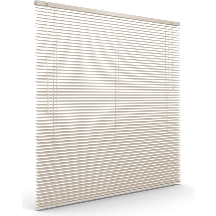Victoria M. Aluminium Jalousie, 100x130 cm, Creme, Jalousie ohne Bohren, inkl. Klemmclips