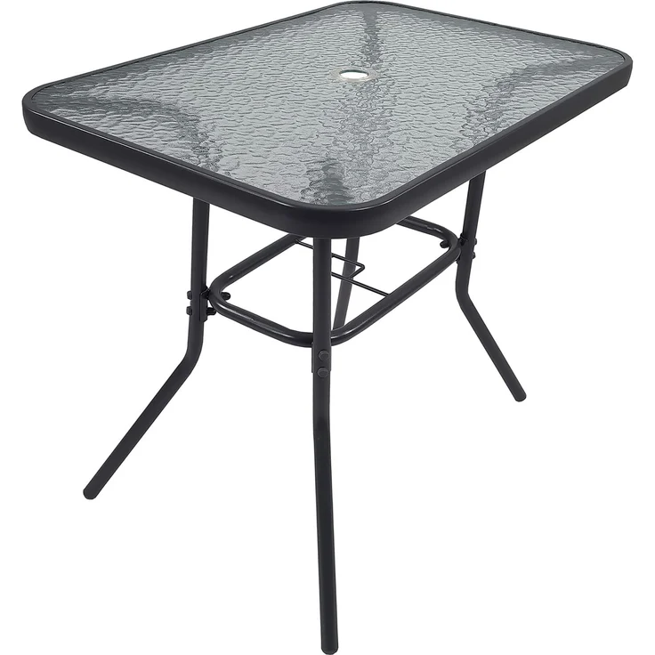 VCM Gartentisch Garlos 917592 Klarglas H. 70 x B. 80 x T. 55 cm – Bild 2