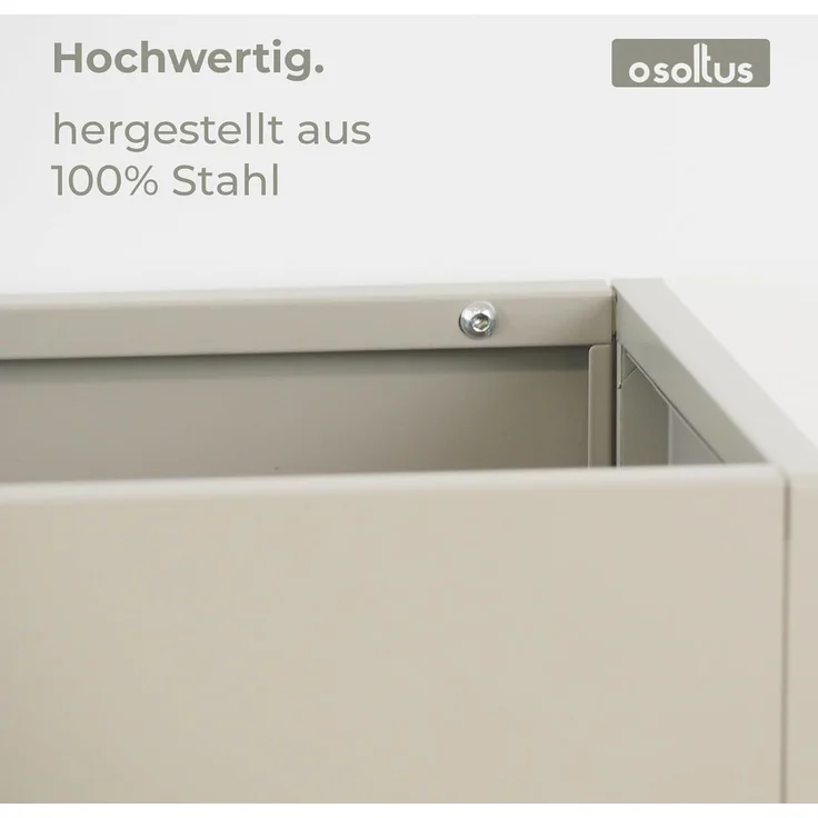 osoltus Pflanzkasten Raumteiler cube Warmgrey Grau Konsole 80 cm – Bild 5