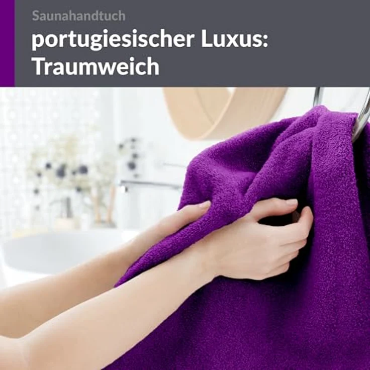 Lashuma Saunatuch XXL Handtuch London, Frottee (1-St), großes Badetuch Damen & Badehandtuch Herren 80x200 - Saunahandtuch – Bild 10