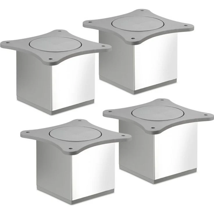 SO-TECH® Möbelfuß QUEBEC II Chrom poliert, Möbelbeine aus Aluminium, (4-St), Höhe 70 mm, 65 x 65 mm, passend für feststehende Möbel – Bild 4