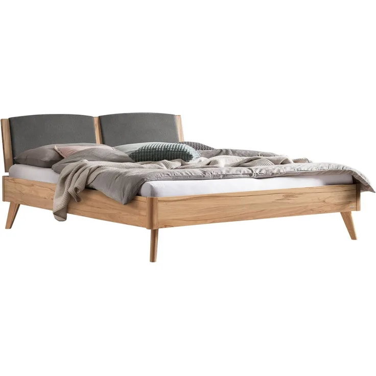 Hasena Massivholzbett Mareto Wildbuche gepolstert 180x210 cm, Fußhöhe 20 cm – Lounge
