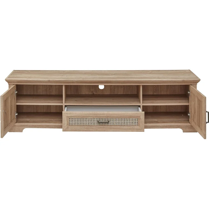 TV Lowboard VIENNA 193 cm Eiche Nachbildung mit Wendefüllung – Bild 4