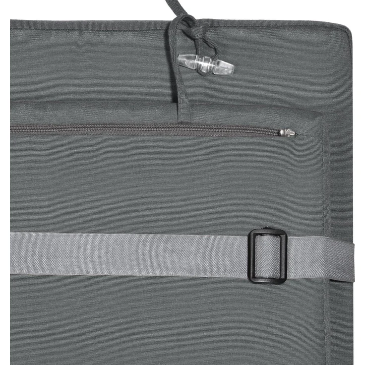 Beautissu 'LoftLux DC' Auflage, Polyester graphitgrau, 175 x 45 x 5 cm – Bild 4