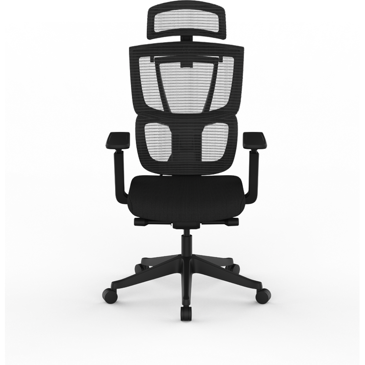 FlexiSpot C7 Premium Bürostuhl ergonomisch, mit 4D-Armlehnen, adaptiver Rückenstütze, verstellbarer Kopfstütze & Mesh-Rücken, Schaumstoff Sitzfläche