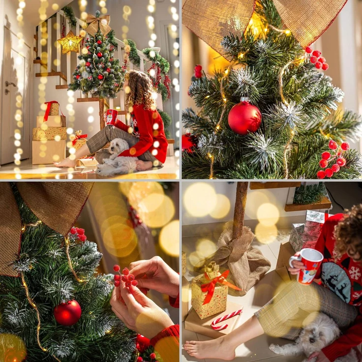 KADAX Künstlicher Weihnachtsbaum auf Stamm, Diamant, 180 cm, Kiefer – Bild 7