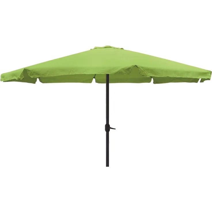 XXL Alu Sonnenschirm Ø 4m Kurbelschirm Gartenschirm Marktschirm Krempe lime-grün