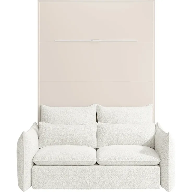 Vente-unique - RAPILI Bett Holz, Platte Beige - B 133 cm239,2 cm x H 225,2 cm x L 200 cm – Bild 5