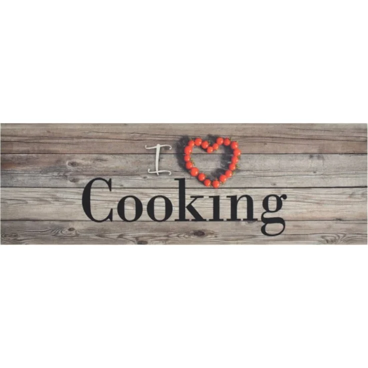 vidaXL Küchenteppich Waschbar Cooking Grau 60x180 cm Samt 136547 – Bild 5