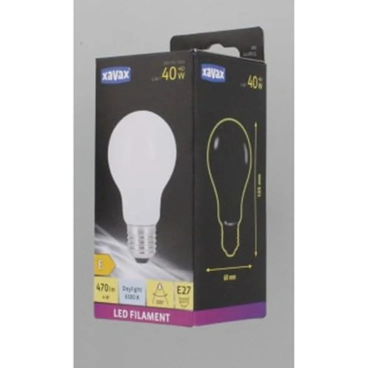 Xavax LED Lampe Tropfen E27, 470 lm, Weiß (6500K), ersetzt 40W, Matt – Bild 5