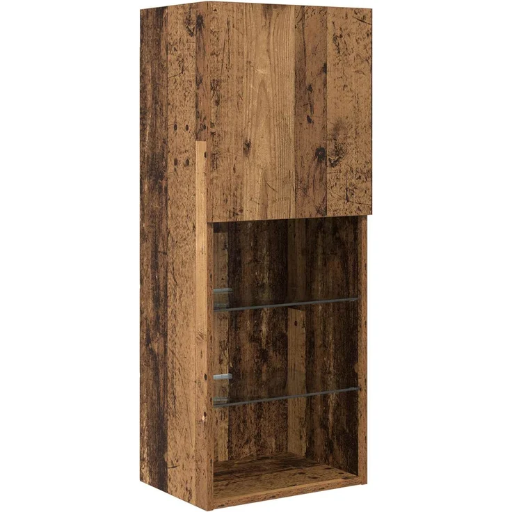 vidaXL TV-Wandgeräte mit LED-Lichtleisten 6 pcs Altholz Holzwerkstoff 3402974 – Bild 6